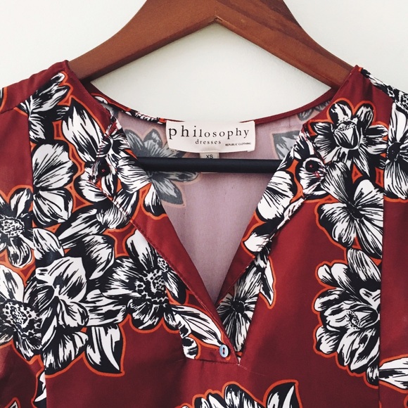 🆕 Philosophy Sleeveless Floral Print Shift Dress - Picture 3 of 4